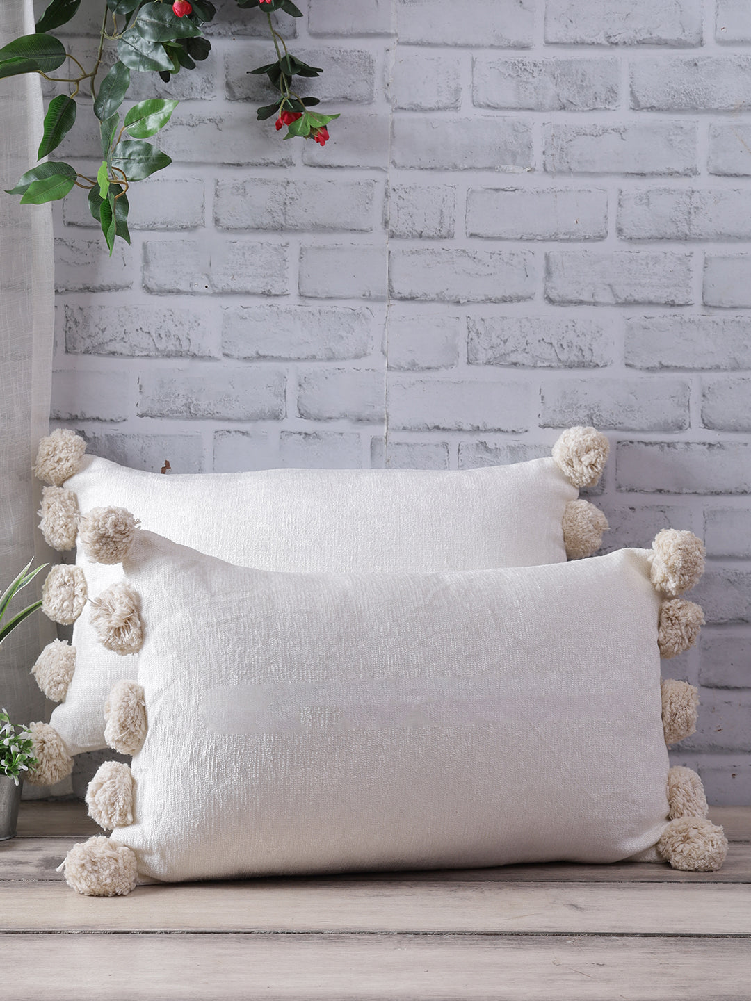 White 2024 chenille pillow